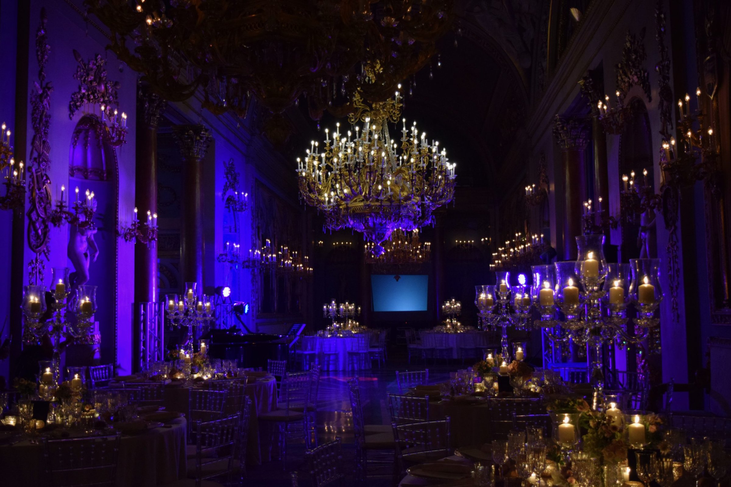 Galleria Monumentale allestita con pianoforte per un evento, Palazzo Borghese